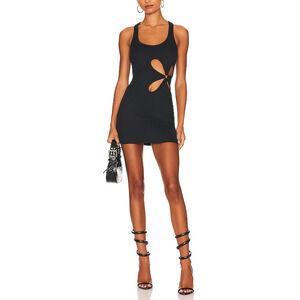 H:Ours 'Sammy' Black Polyester Mini Dress Size S